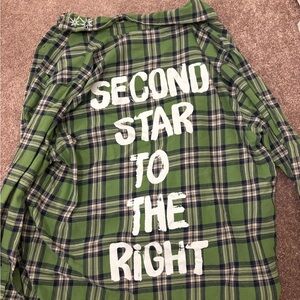 Cakeworthy Disney Peter Pan Second Star to the Right Flannel - Size L